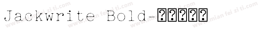 Jackwrite Bold字体转换